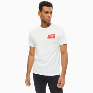 Tommy Jeans pánské bílé tričko Multilogos - M (100)